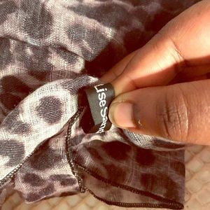 Lise Sandhal Sheer cheetah print scarf